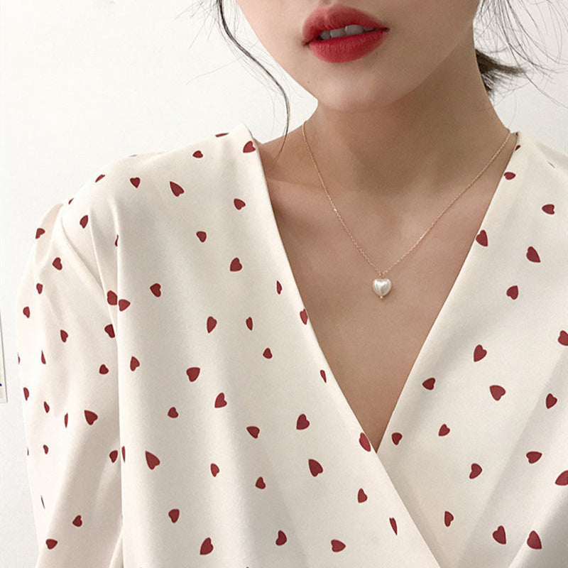 Heart Pearl Necklace