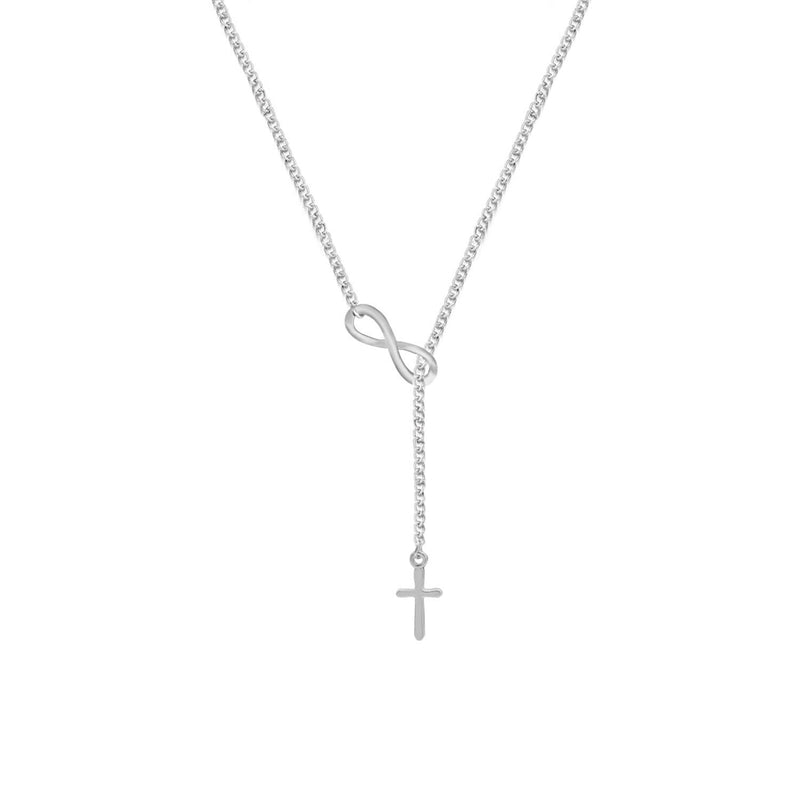 Infinity Cross Pendant Necklace for Women