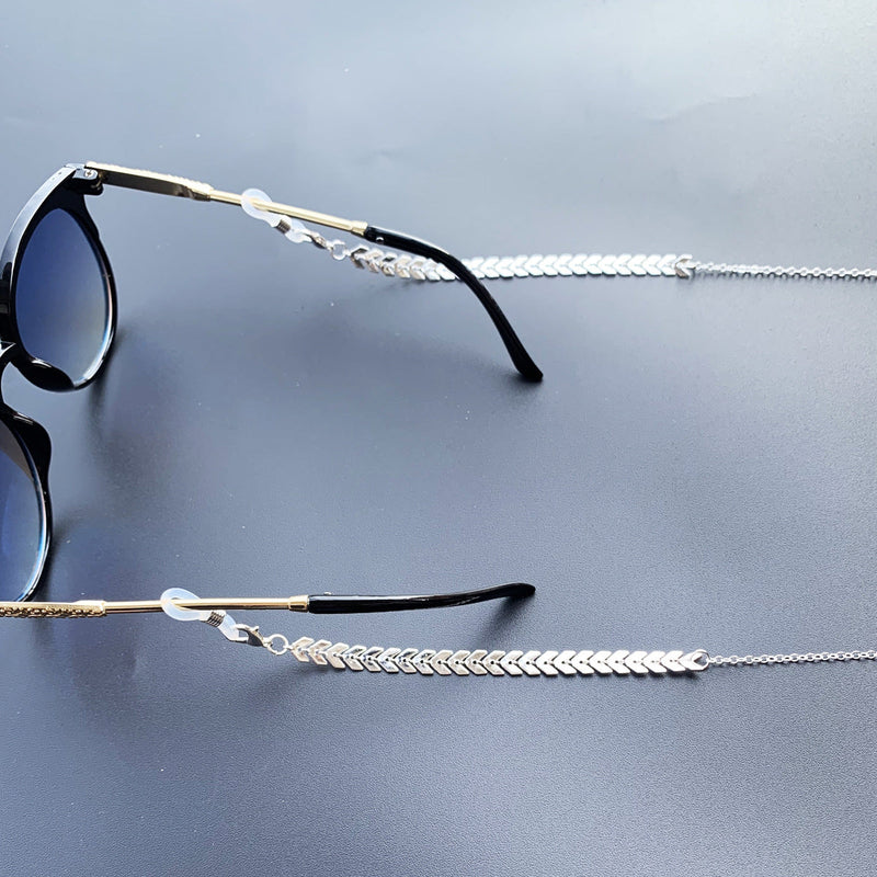 Thin Border Chain Decorative Sunglasses for Girls