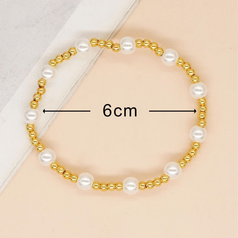Elastic Pearl Beaded Bracelet