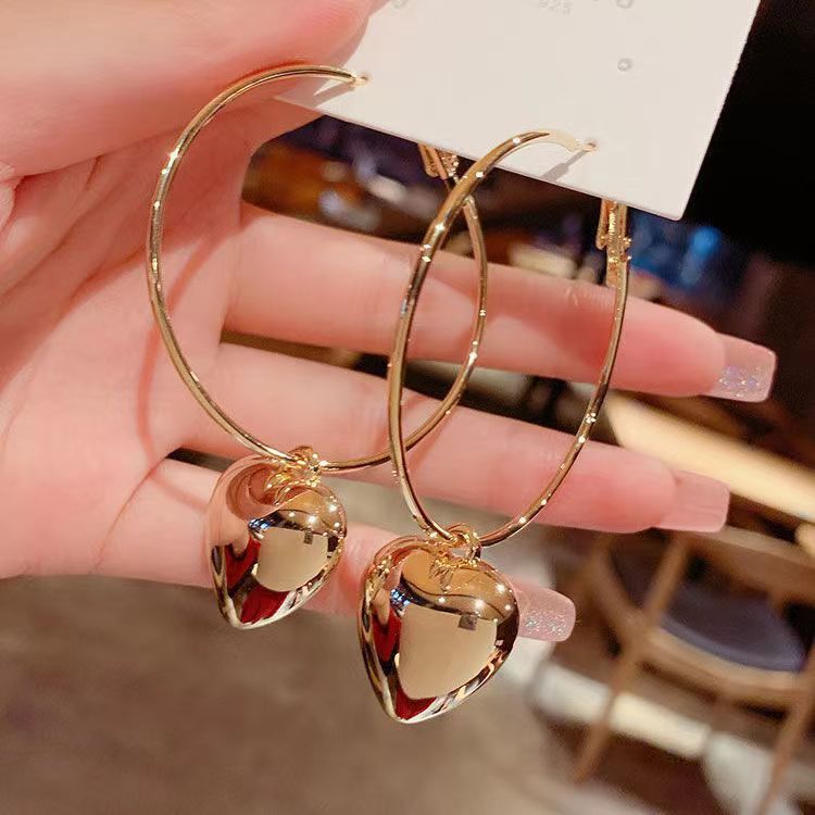 Heart Hoop Earrings for Women