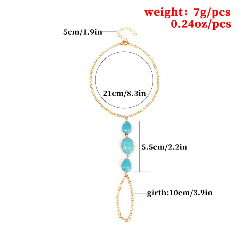 Summer Lady Beach Turquoise Anklet Chain