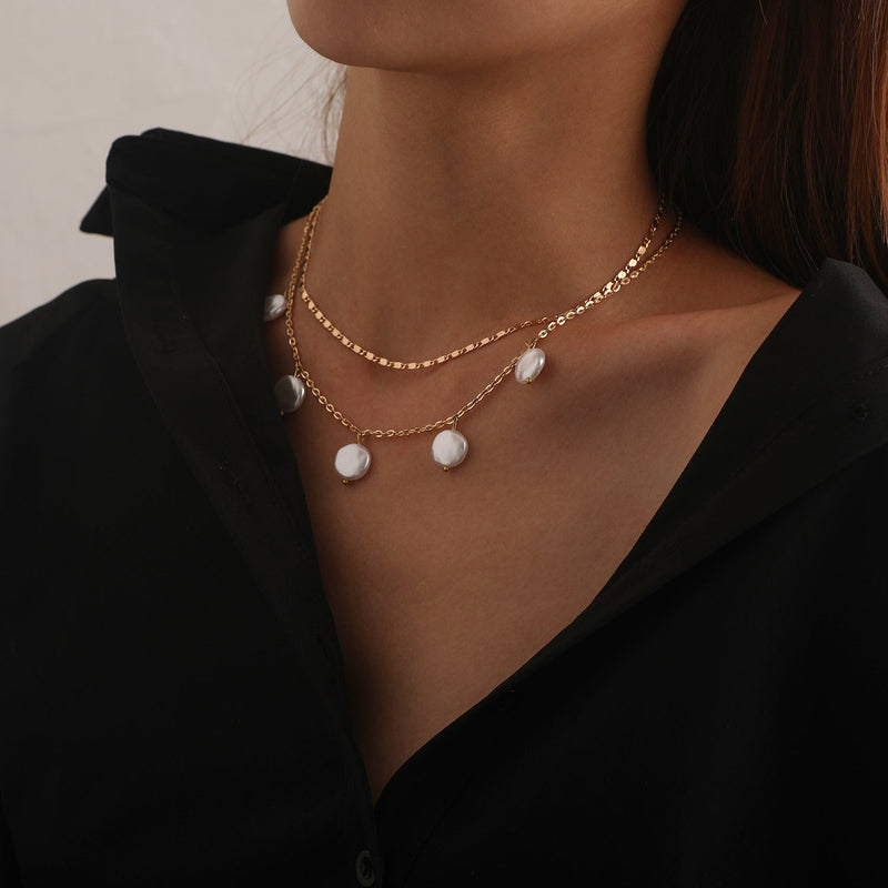 Multi-Layer Pearl Necklace for Women
