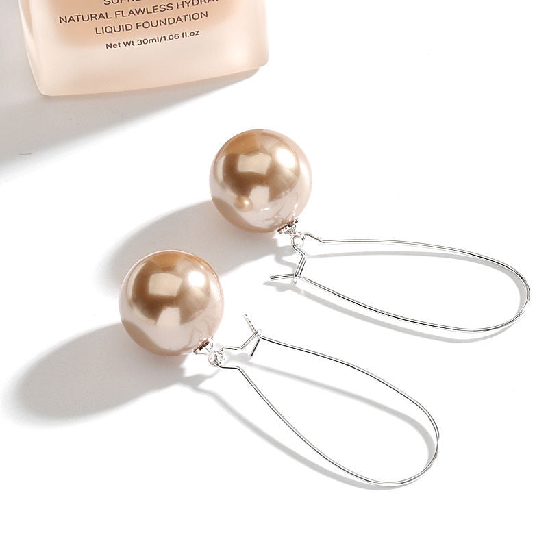 Red Pearl Charm Earrings