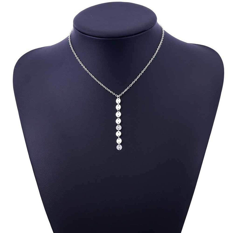 Round Disc Pendnat Necklace