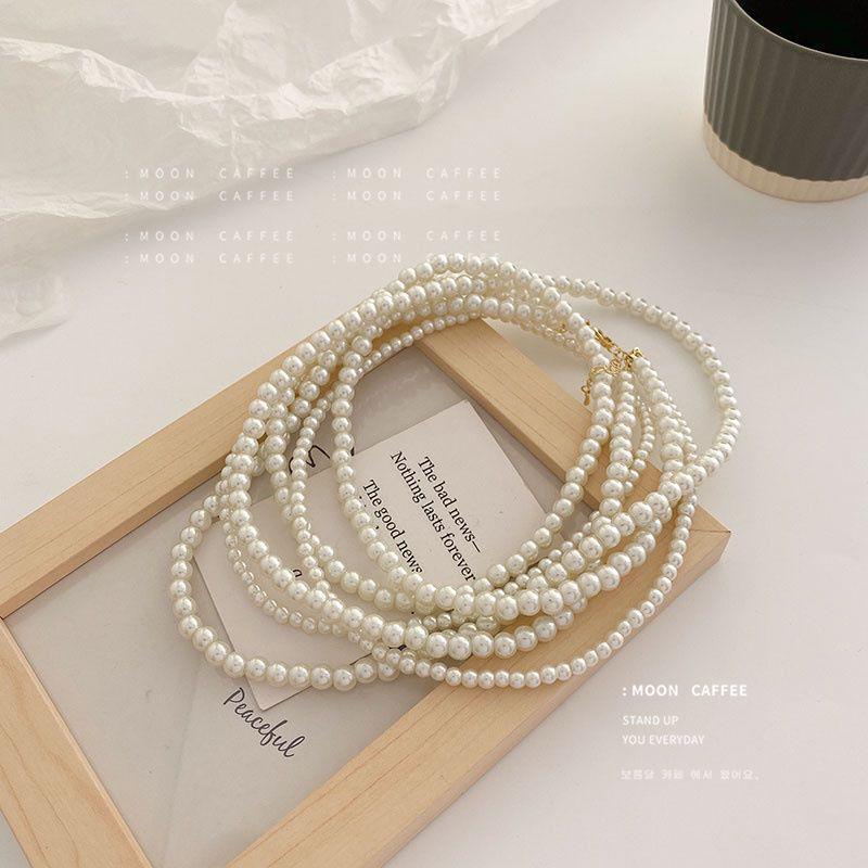 Luxury Pearl Beads extra Long Party Necklace