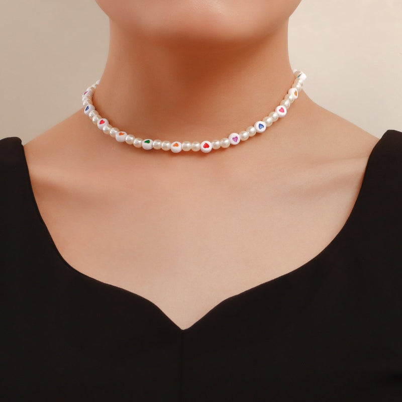 Bohemian Holiday Pearl Necklace Sweet Simple Pearl Star