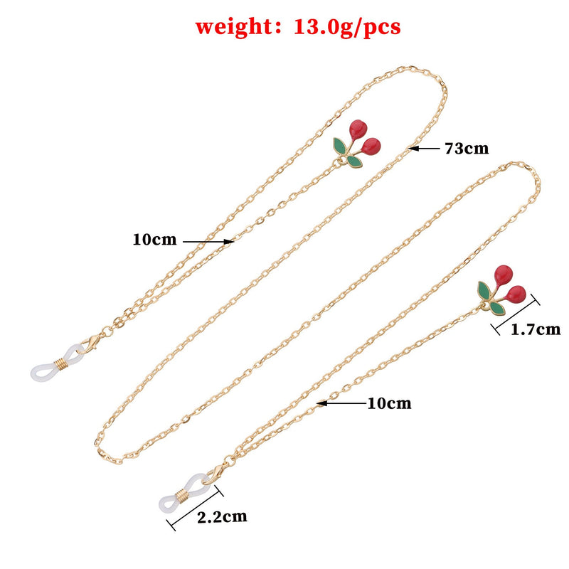 Sweet Cherry Fruit Pendant Glasses Chain