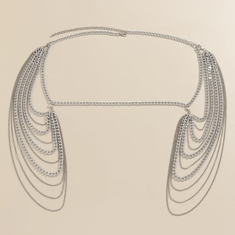 Sexy Multi-Layer Metal Tassel Shawl Nightclub Female Shoulder Chain Body Jewelry