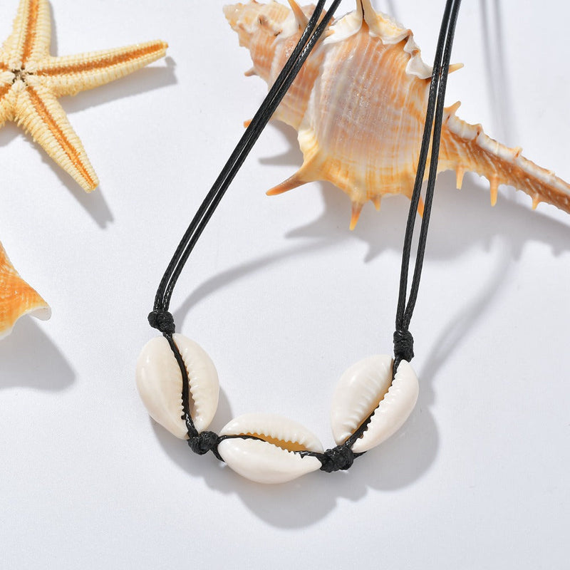 Beach Bohemia Natural Cowrie Seashell Jewelry
