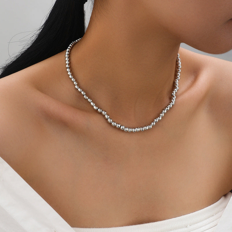 Chain Round Beads Beaded Necklace