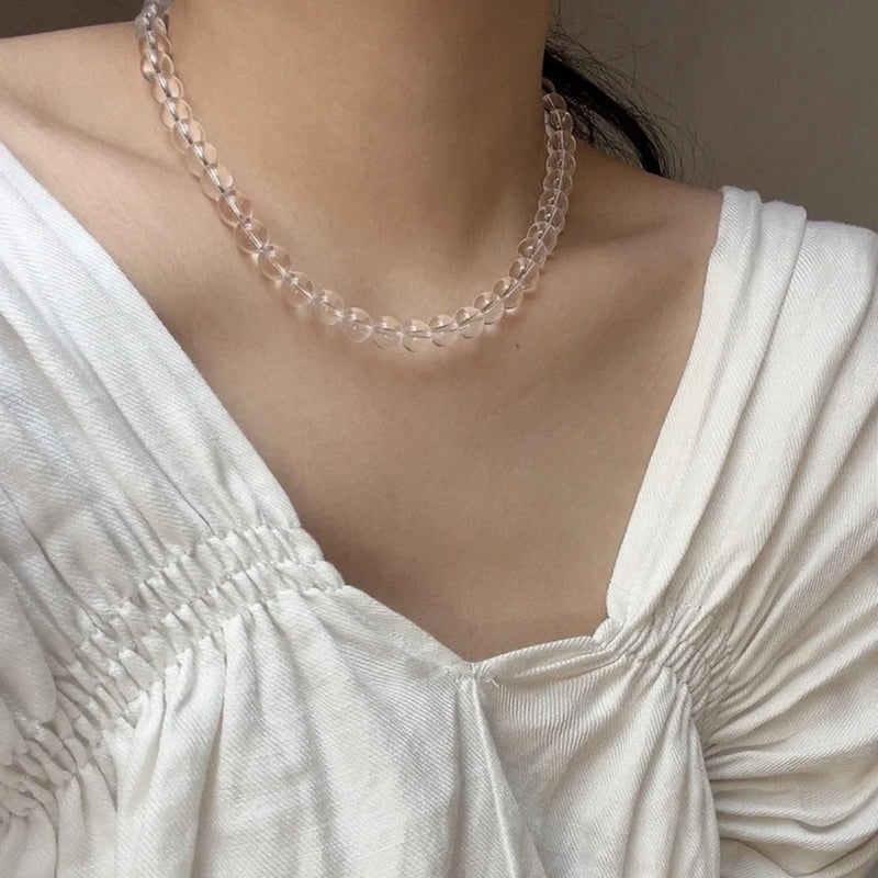 Clear Beads Crystal Necklace