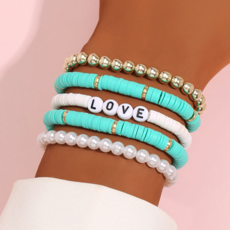 Bohemian Colorful Elastic Beaded Bracelet for Women