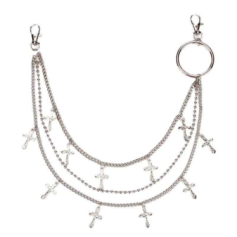 Cross Keychain Punk Trouser Wallet Chain Hip Hop Jeans Chains