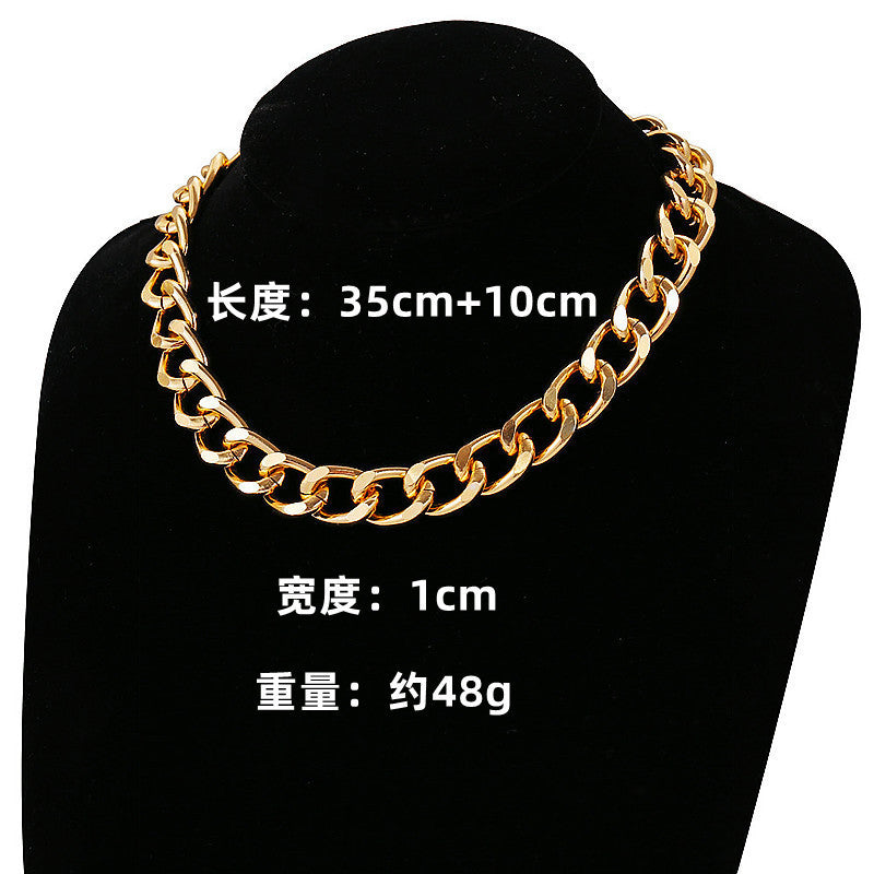 Punk Rock Rap Style Chain Short Necklace