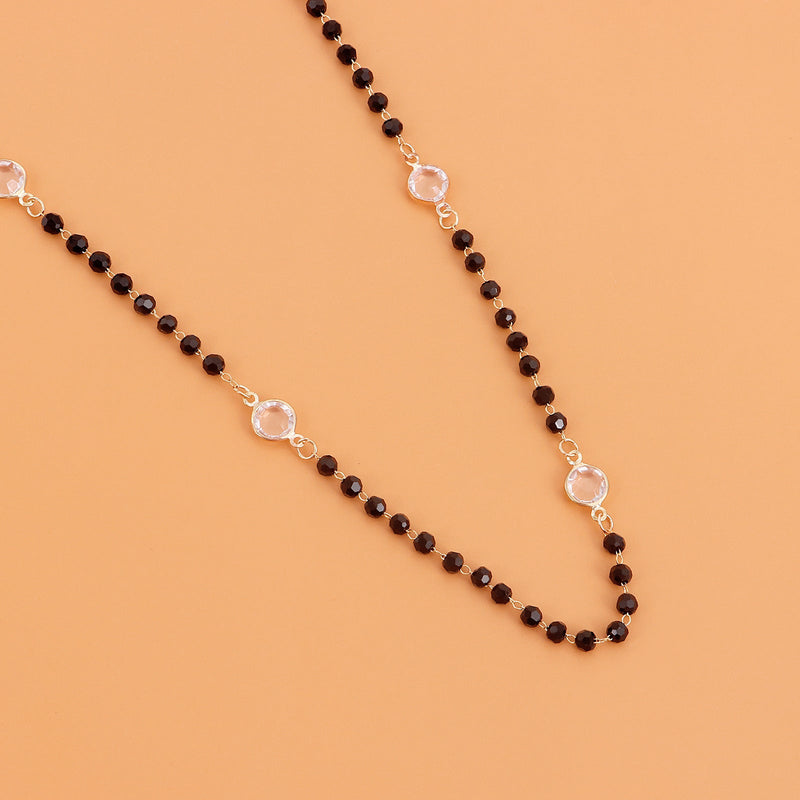 Daily Wear Black Beads Long Necklace