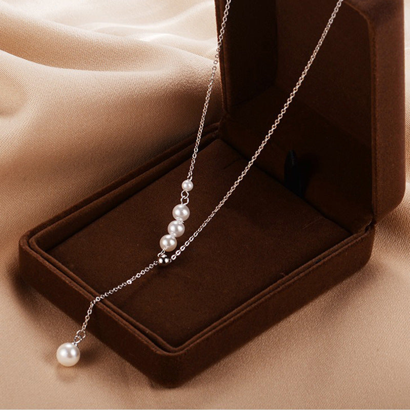 Charms Pearl Necklace Pendant Necklaces
