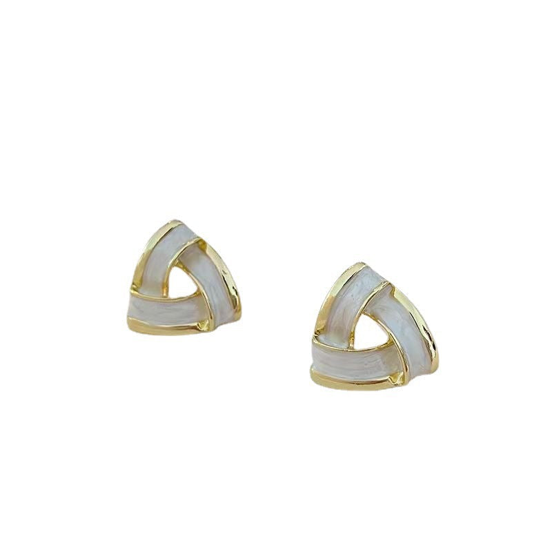 Geometric Triangle Stud Earrings