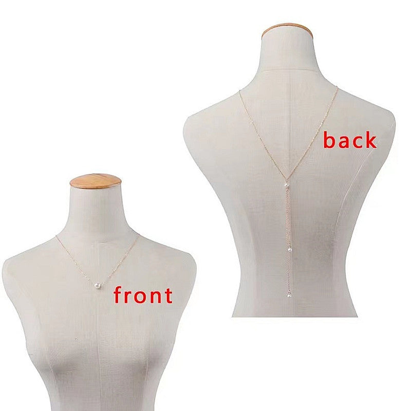 Women Simple Sexy Body Chain Back Necklace