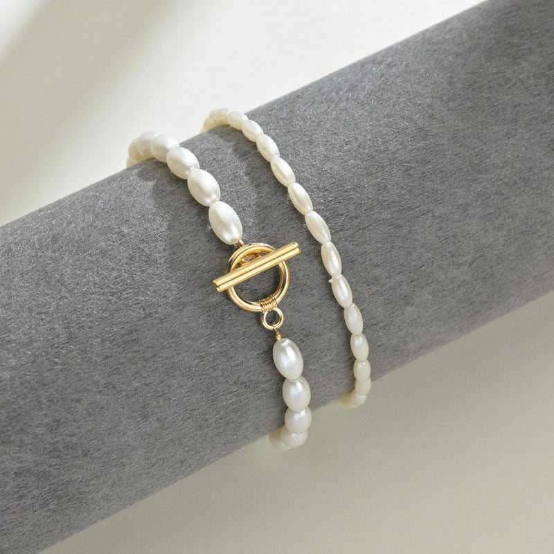 Double Pearl Layer Anklet Jewelry