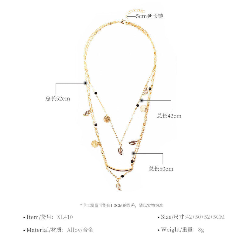 Tassel Leaf Pendant Necklace