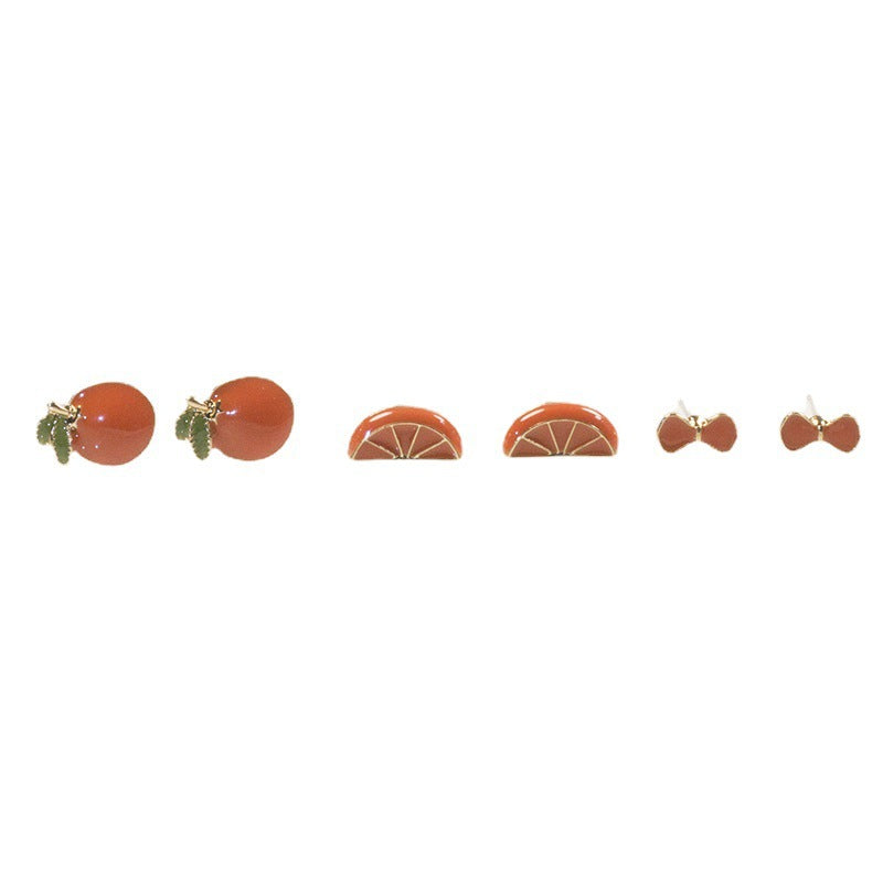 Fruit Orange Earring Set
