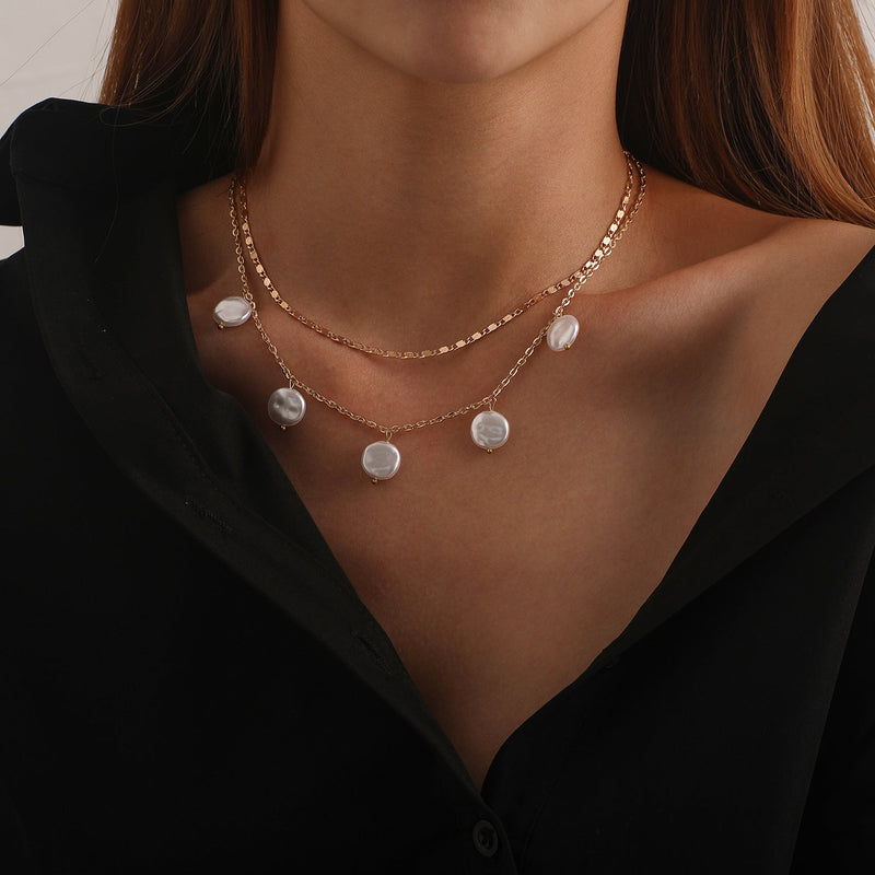 Multi-Layer Pearl Necklace for Women