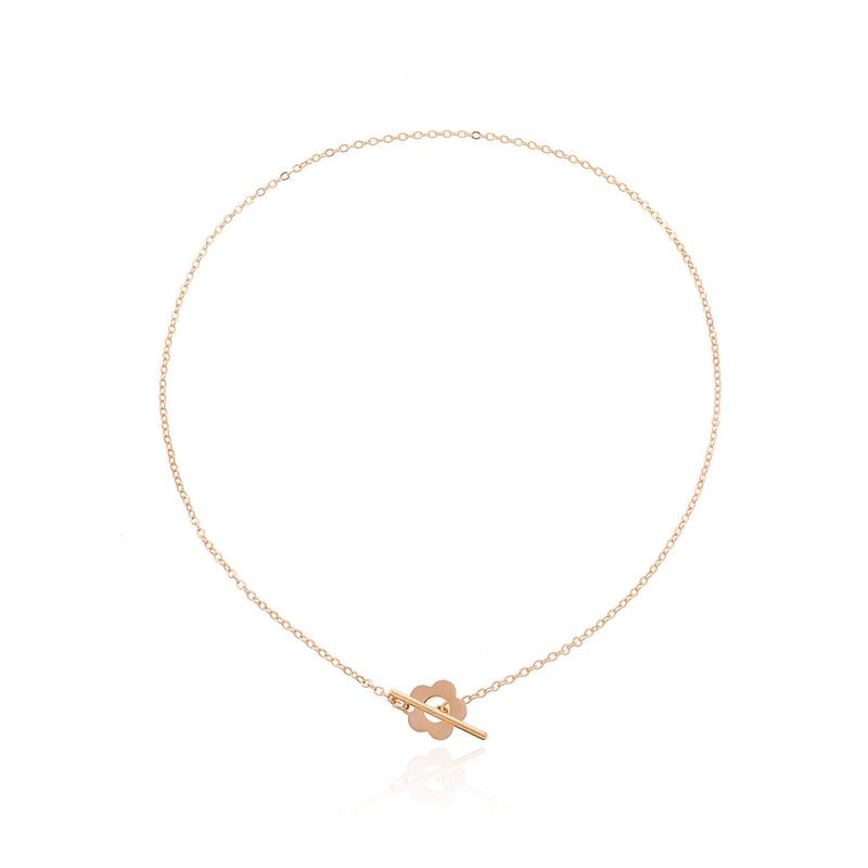 Chain Necklace Women Flower Lock Collar