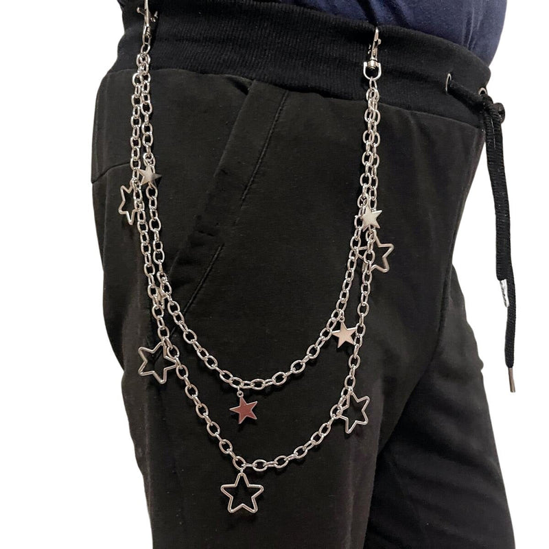 Stars Keychain Punk Trouser Wallet Chain Hip Hop Jeans Chains