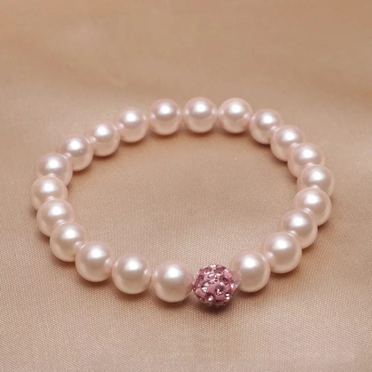 Simple Elegant Round Beads Shell Pearl Beads Bracelets