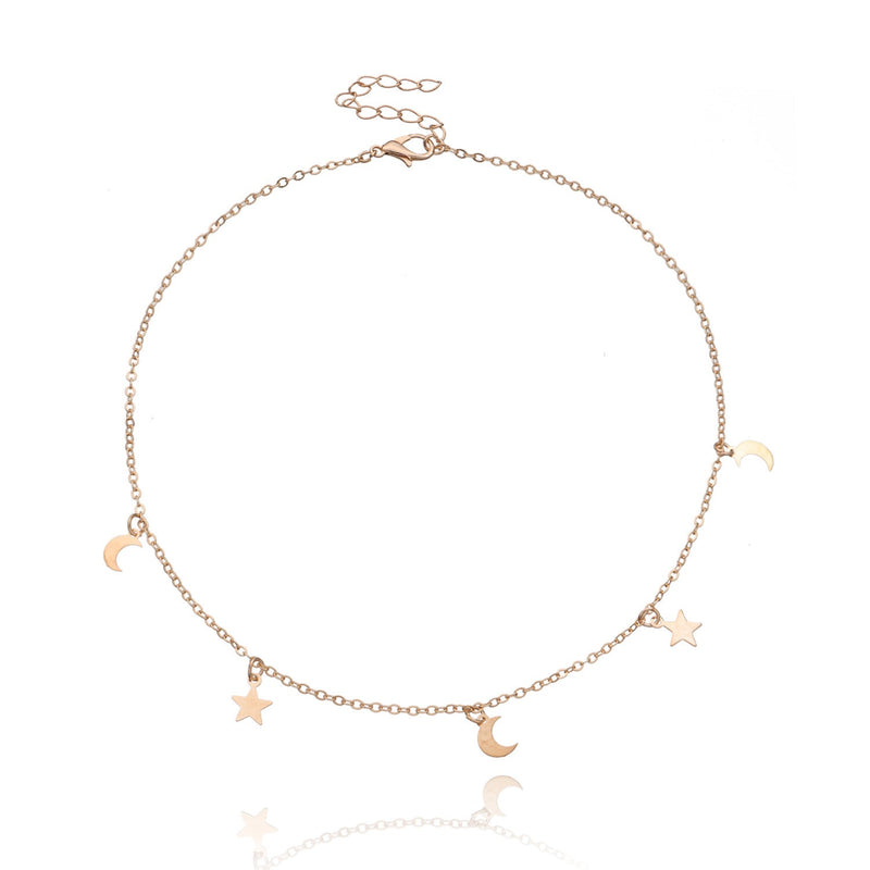 Star Moon Necklace for Women