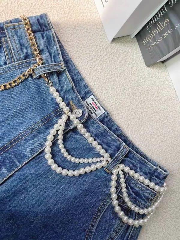 Multi-Layer Pearl Belt New Bead Skirt Chain