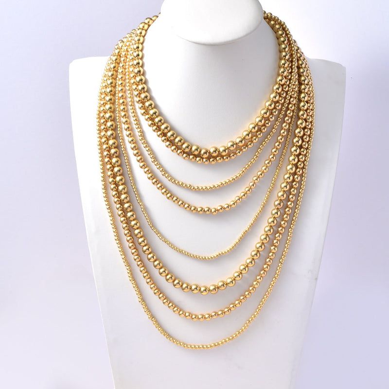 Multi-layer Hip-hop Women Ccb Material Long Bohemian Necklace