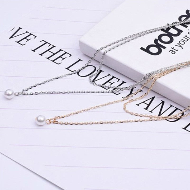 Simple Design Pearl Pendant Necklace