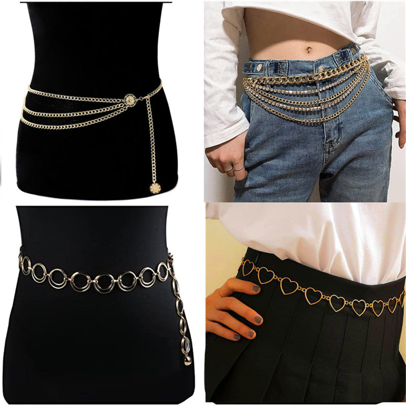 Layered Coin Belly Chain Bikini Belt Chain Gold Coin Tassels Waist Body Jewelry
