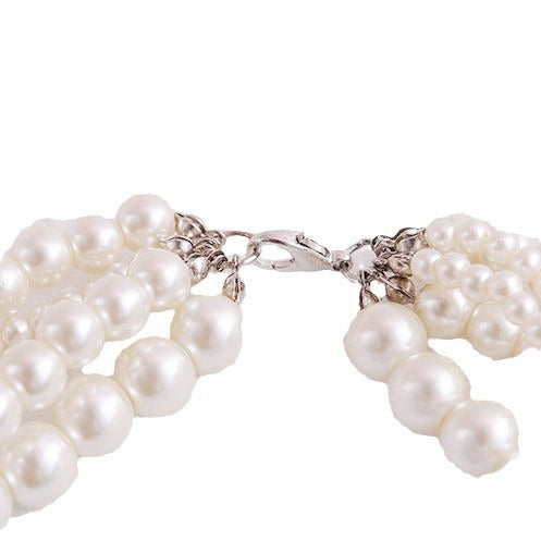 Multi-layered Imitation Pearl Choker Bridal Necklace