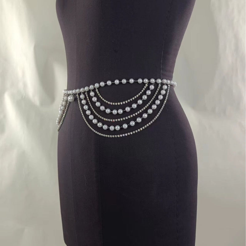 Multi Layer Belly Body Chain Bikini Metal Rave Body Waist Chain