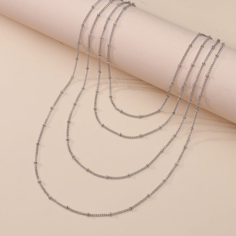 Ball Chain Double Layer Chain Necklace