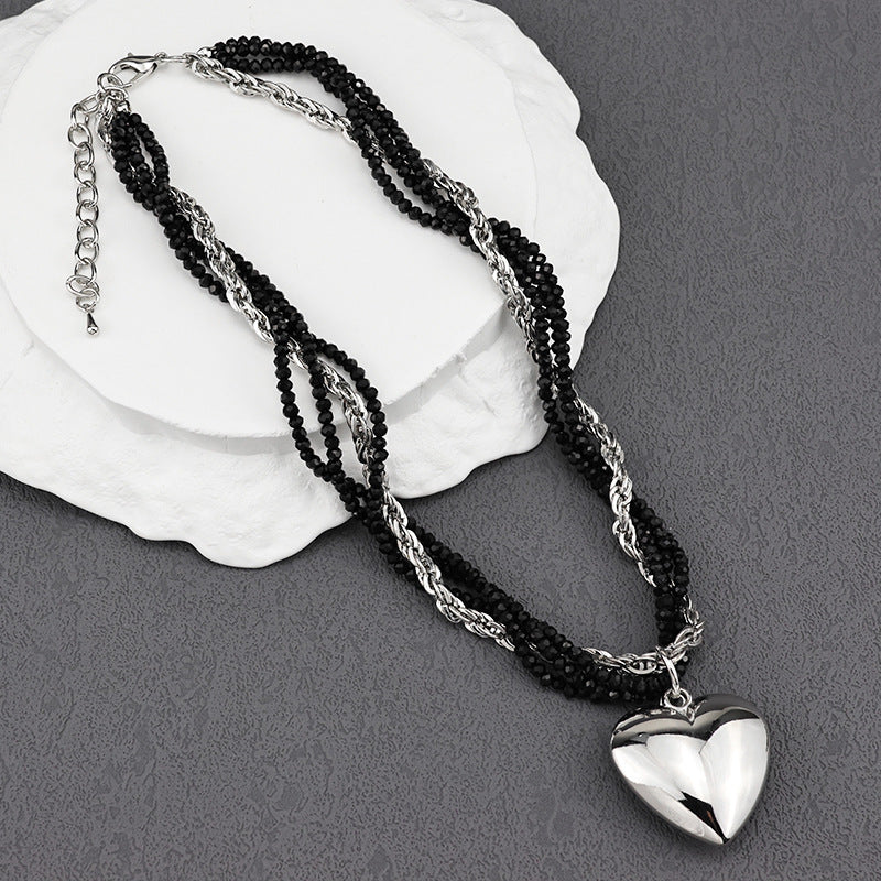 Double Wrapped Pearl love Necklace for Women