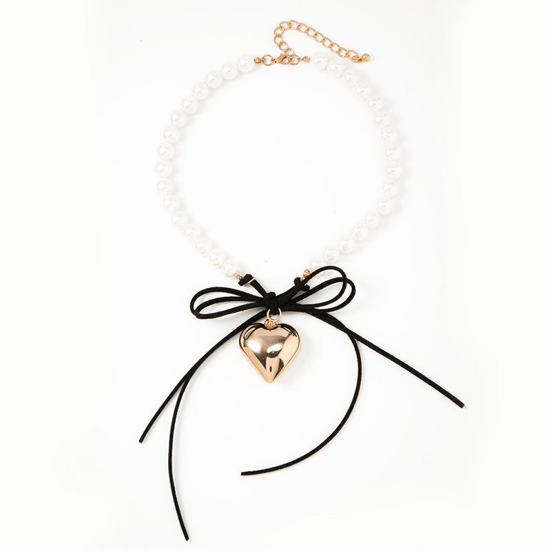 Love Bow Pearl Necklace