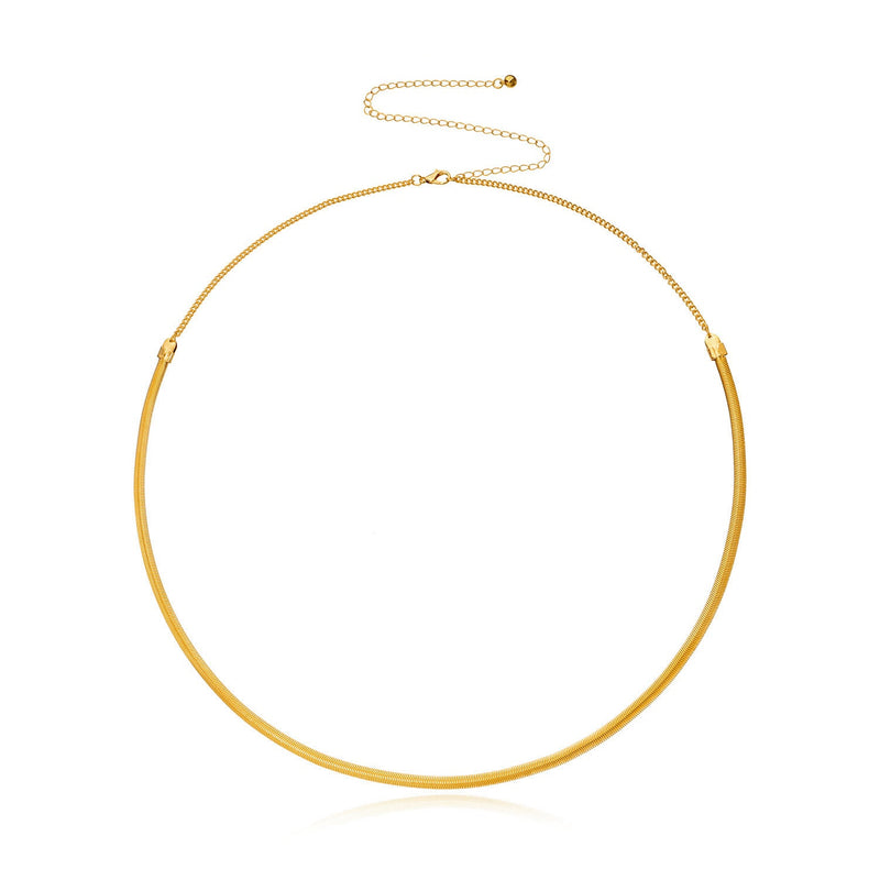 Choker Flat Snake Necklace Chain