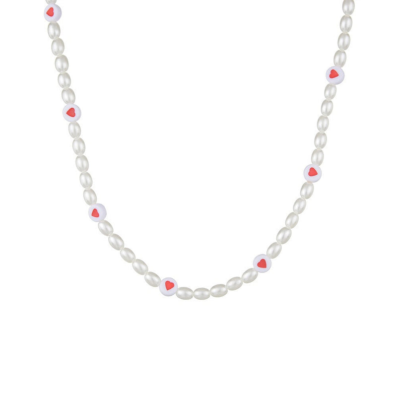 Bohemian Holiday Pearl Necklace Sweet Simple Pearl love