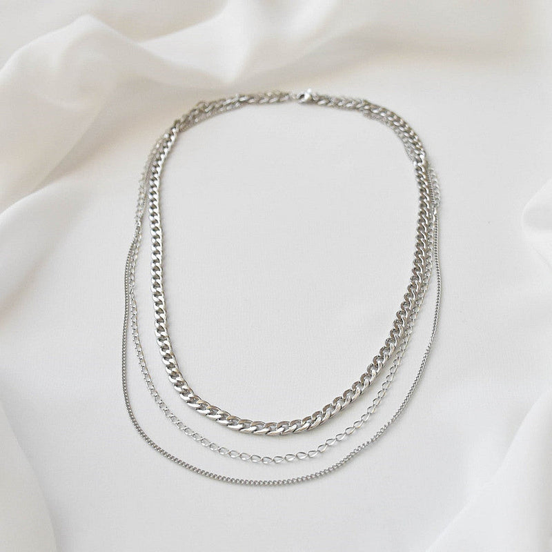 Chain Choker Double Layered Necklaces for Women