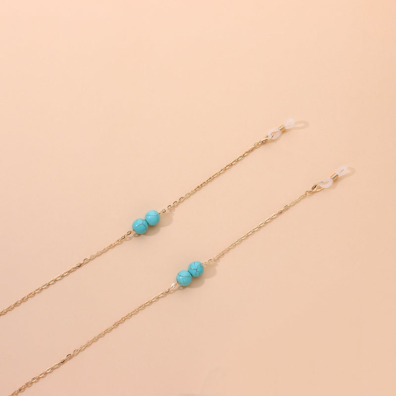 Turquoise Bead Glasses Chain