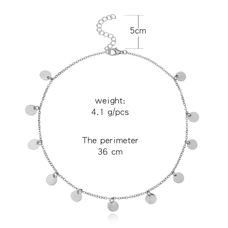 Multi Round Small Disc Charm Necklace