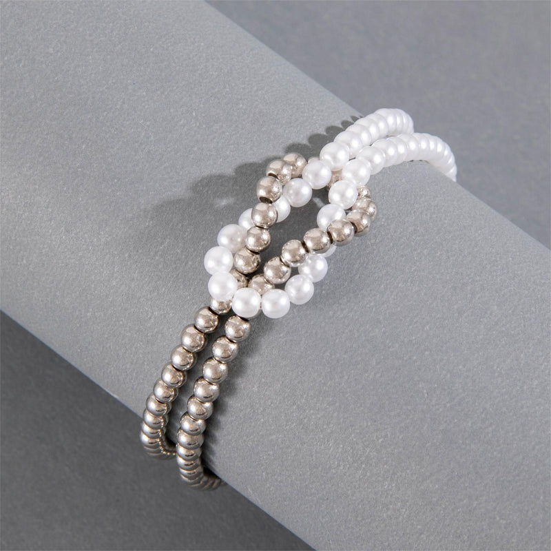 Pearl Knot Stacked Wear Bracelet