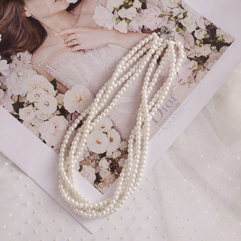 Dainty Pearl Choker Necklaces for Women Trendy