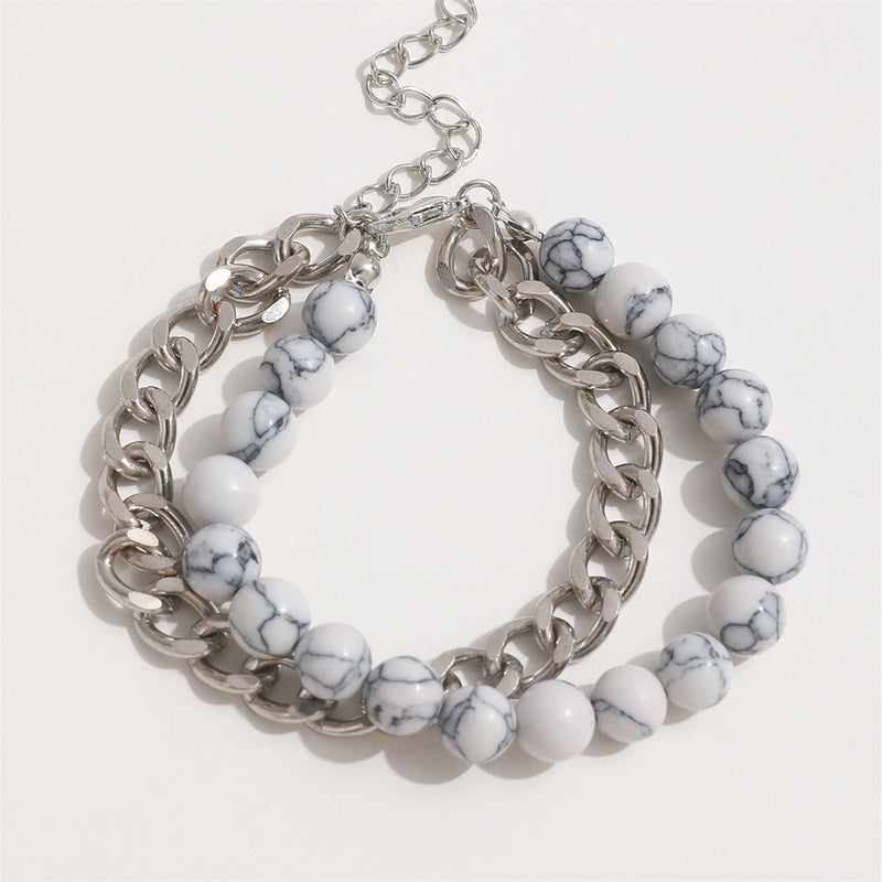 Natural Gemstone Round Beaded Bracelet