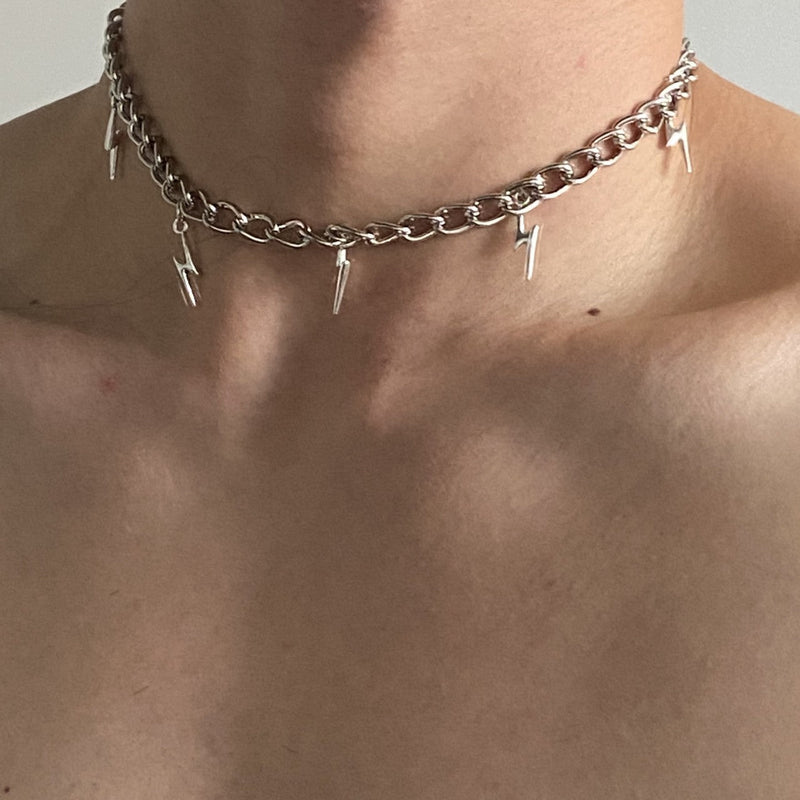 Punk Lightning Chokers Necklace