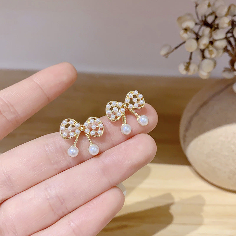 Pearl Hollow Butterfly Earrings